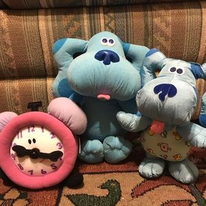 Set of 3 vintage blues clues plush amazing cond